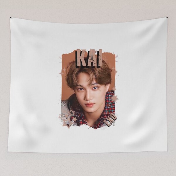 Item preview, EXOO Kai Kpop Solo Artist Black and White Collage Digital Art Portrait designed and sold by AJUNICE STUDIO.