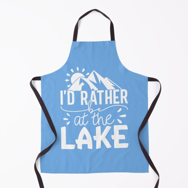 Item preview, I’d Rather Be at the Lake – Mountain Lake Adventure white Design designed and sold by EmeraldeaArt.
