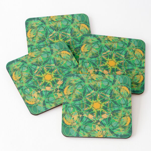 Item preview, Green Aesthetic with Gold Abstract Digital Design designed and sold by RAHKELROYSUM.