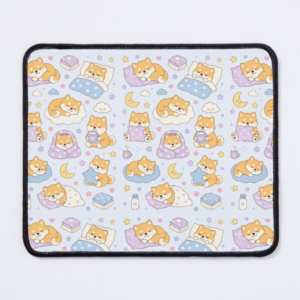Item preview, Sleepy Shiba Bedtime Kawaii Pattern designed and sold by Soft Berry Studio.