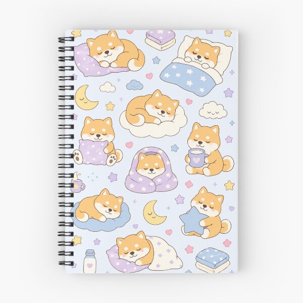 Item preview, Sleepy Shiba Bedtime Kawaii Pattern designed and sold by Soft Berry Studio.