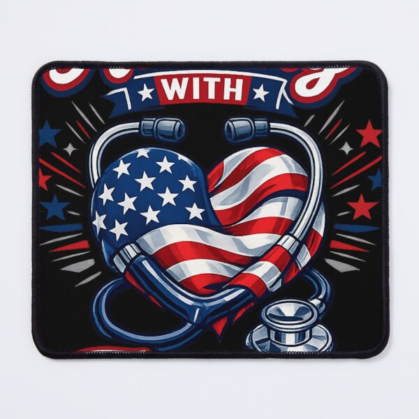 Item preview, healing with freedom patriotic nurse healthcare hero 4th of July Gift designed and sold by XYZ Studio.