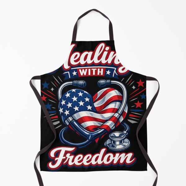 Item preview, healing with freedom patriotic nurse healthcare hero 4th of July Gift designed and sold by XYZ Studio.
