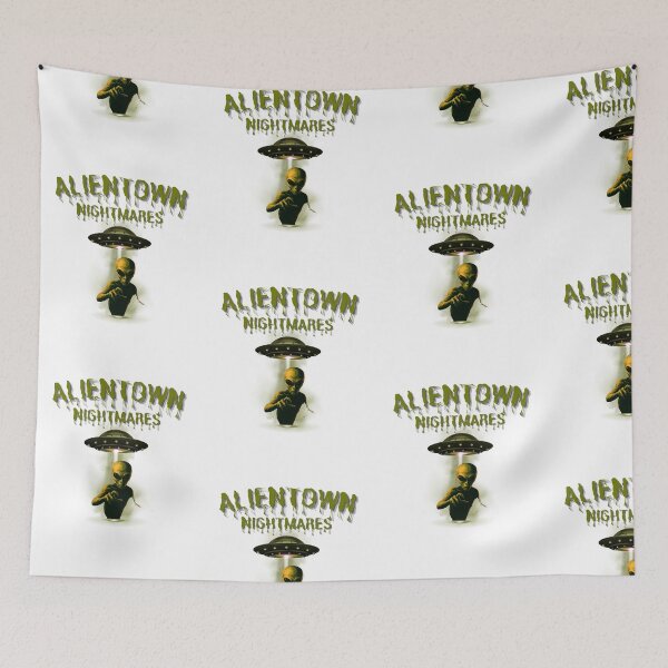 Item preview, Alientown Nightmares Alien Abduction Retro Sci-Fi designed and sold by Unleashing Style .