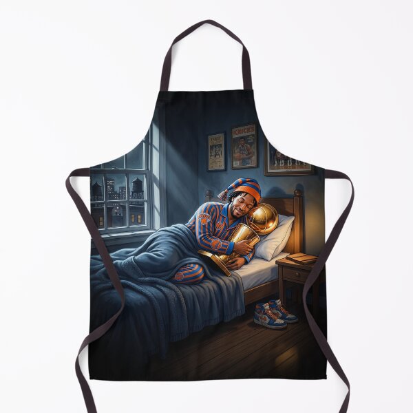 Item preview, Jalen Brunson NY Knicks Sleeping With NBA Finals Trophy designed and sold by Home Decor Art.