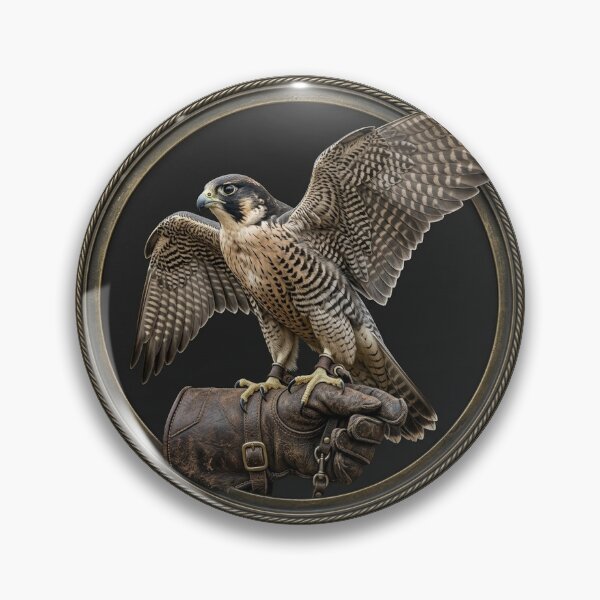 Item preview, Majestic Falconry Hunter Traditional Emblem designed and sold by DuckOddity.