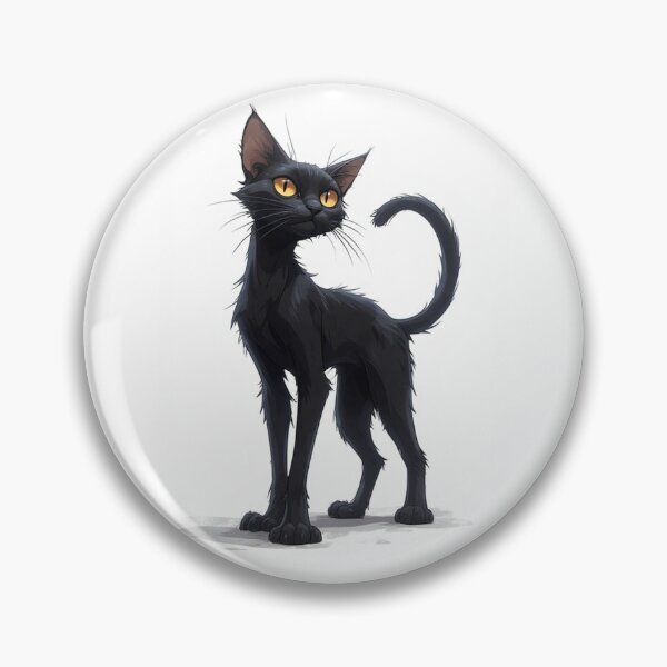 Item preview, Curious Black Cat with Golden Eyes – Cute Black Cat Art designed and sold by Pioneer Spirit Market.