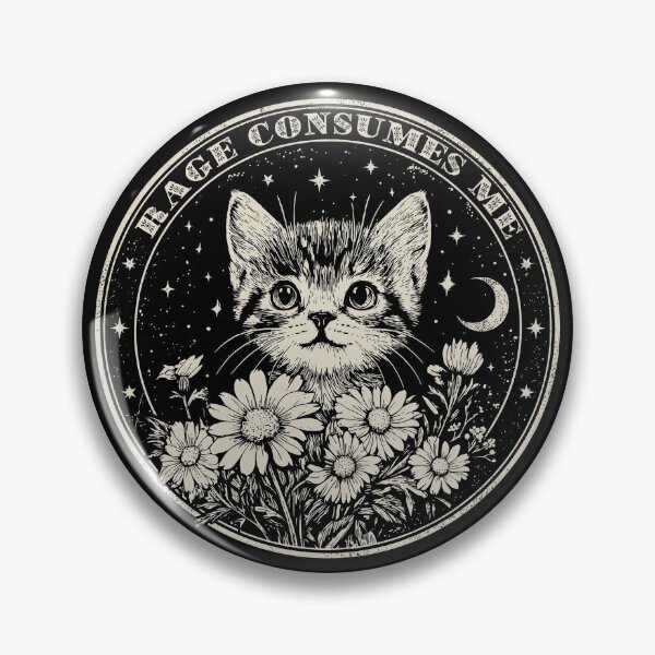 Item preview, Rage Consumes Me Cute Kitten Floral Cottagecore Sarcastic designed and sold by rediscoveredapp.