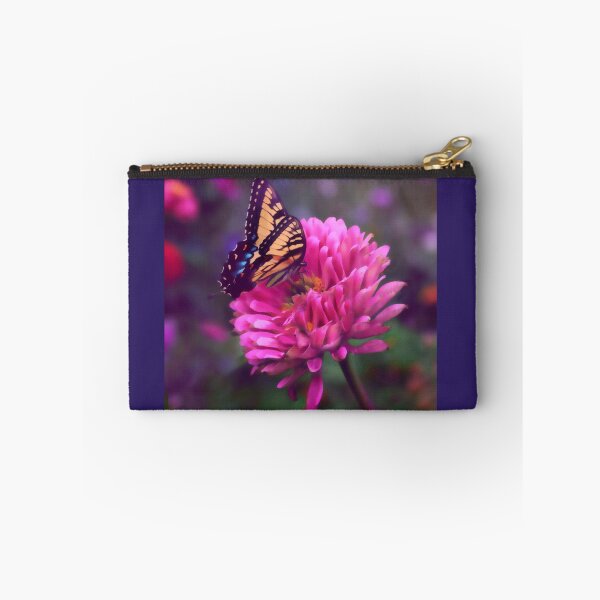 Item preview, Butterfly Kisses on a Pink Zinnia Flower designed and sold by Jessica Jenney.