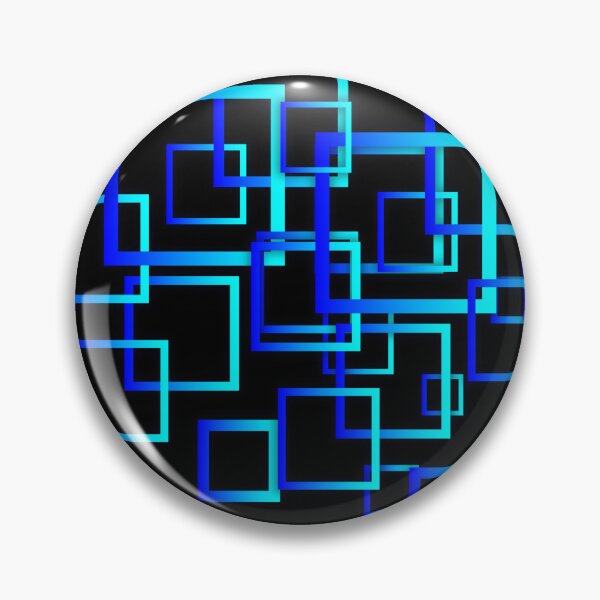 Item preview, Abstract Blue Neon Squares designed and sold by Khadigadesings.