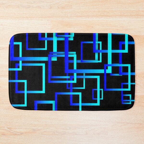 Item preview, Abstract Blue Neon Squares designed and sold by Khadigadesings.