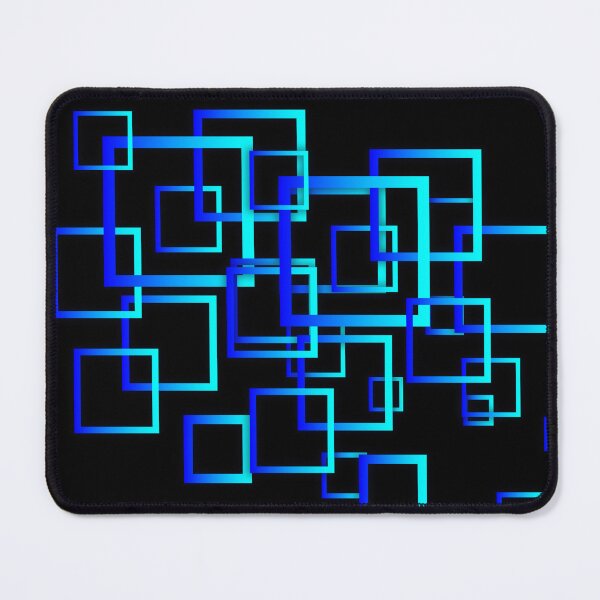 Item preview, Abstract Blue Neon Squares designed and sold by Khadigadesings.