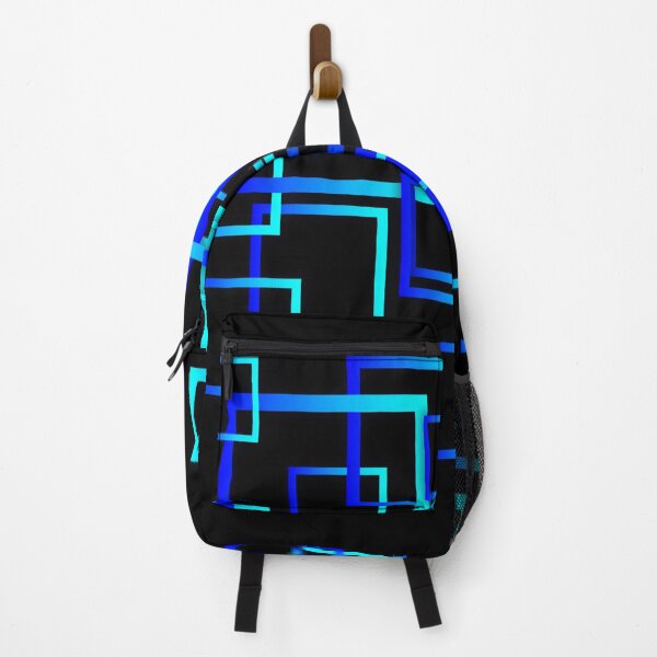 Item preview, Abstract Blue Neon Squares designed and sold by Khadigadesings.