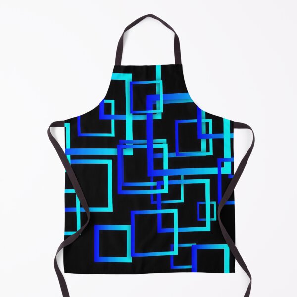 Item preview, Abstract Blue Neon Squares designed and sold by Khadigadesings.