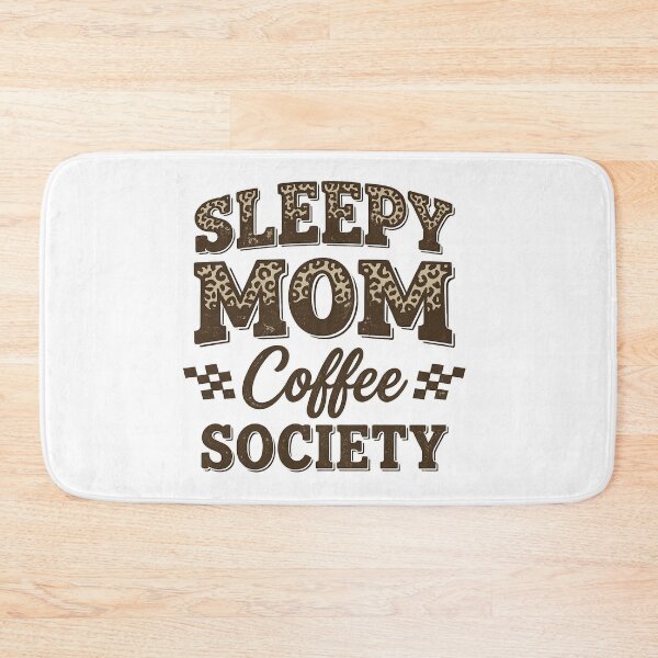 Item preview, sleepy mom coffee society leopard print designed and sold by LuloCreative.