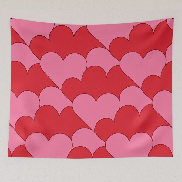Item preview, Red and Pink Heart Pattern designed and sold by Owcomm.