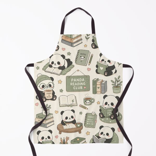 Item preview, Panda Reading Club Kawaii Pattern designed and sold by Soft Berry Studio.