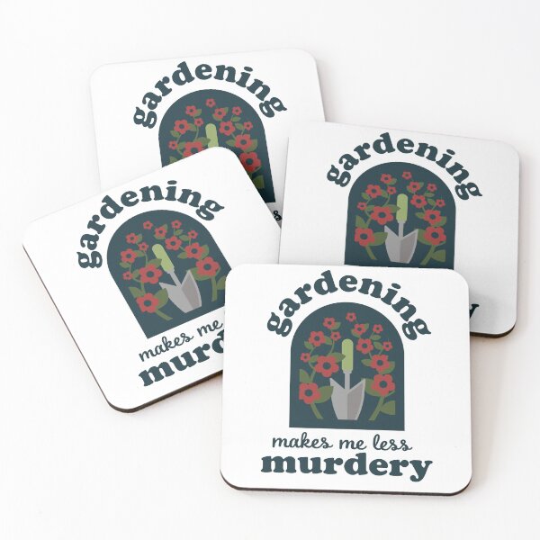 Item preview, Gardening Makes Me Less Murdery | Funny Retro Gardener Gift Vintage Garden Shirt designed and sold by FreshyStudios.