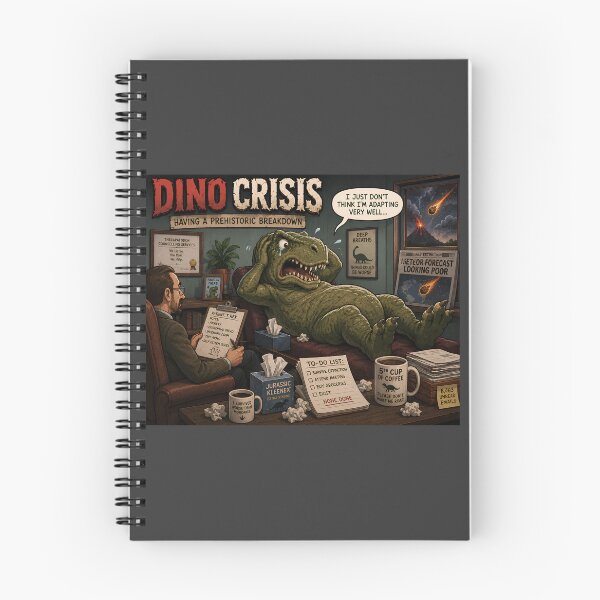 Item preview, Dino Crisis Funny Dinosaur Mental Breakdown Design designed and sold by Hornace88studio.