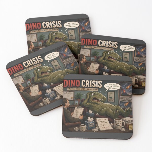Item preview, Dino Crisis Funny Dinosaur Mental Breakdown Design designed and sold by Hornace88studio.