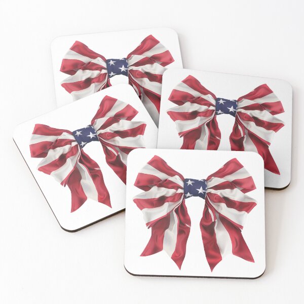 Item preview, Patriotic Satin USA Bow American Flag Aesthetic 4th of July designed and sold by NotasCreativa.