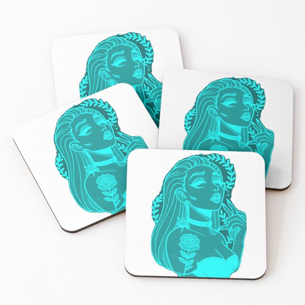 Item preview, Neon Turquoise Spider Woman Cyberpunk Art designed and sold by Ideniquo.