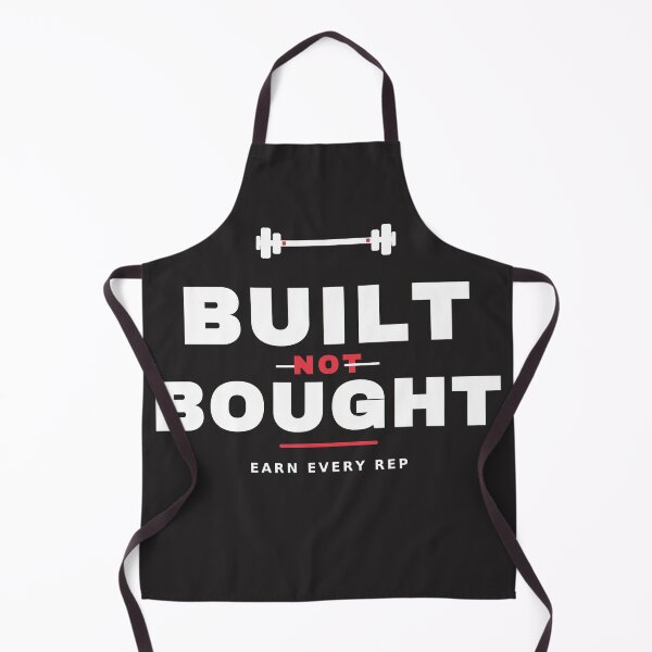 Item preview, Built Not Bought Gym Shirt — Weightlifting Workout Tee (White Print) designed and sold by UrbanPrintVibes.