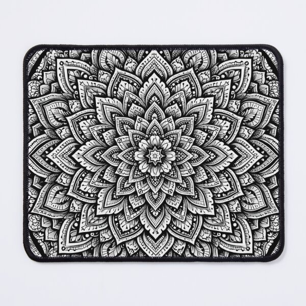 Item preview, Monochrome Geometric Mandala Pattern designed and sold by Owcomm.