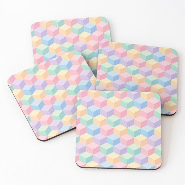 Item preview, Pastel Isometric Cube Pattern designed and sold by Owcomm.