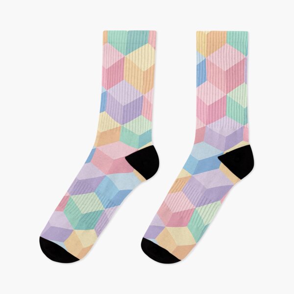 Item preview, Pastel Isometric Cube Pattern designed and sold by Owcomm.