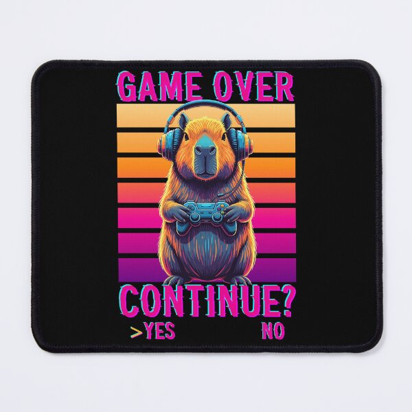 Item preview, Retro Capybara Gamer - Game Over - Continue? Yes designed and sold by legendaryskins.
