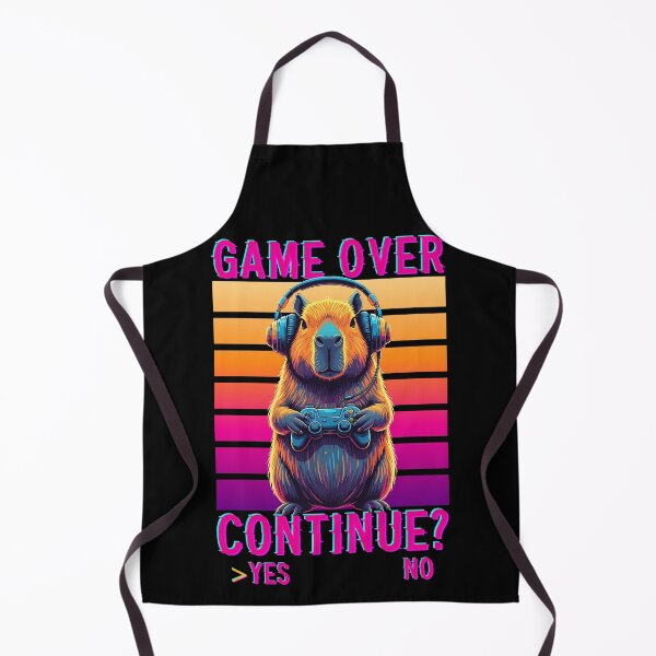 Item preview, Retro Capybara Gamer - Game Over - Continue? Yes designed and sold by legendaryskins.