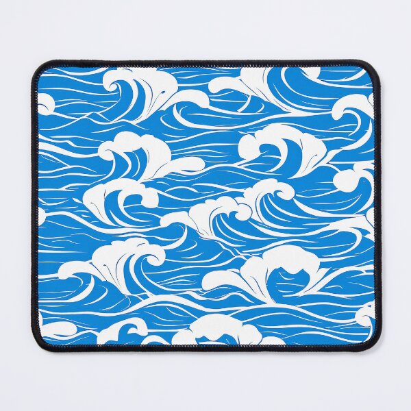 Item preview, Asian-Style Sky-Blue Foamy Ocean Waves Design designed and sold by DEC02.