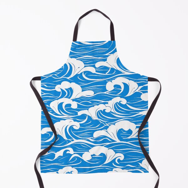 Item preview, Asian-Style Sky-Blue Foamy Ocean Waves Design designed and sold by DEC02.
