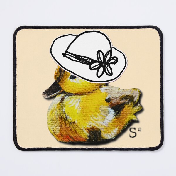 Item preview, Whimsical Duckling in Cloche Hat Illustration designed and sold by ArtistsAtticWI.