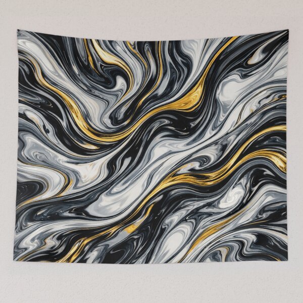 Item preview, Liquid Gold and Monochrome Marble Swirl designed and sold by Owcomm.