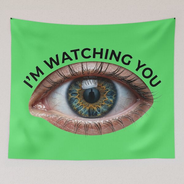 Item preview, Im Watching You Surreal Eye Silhouette Gothic Art designed and sold by Utopian-Magic.