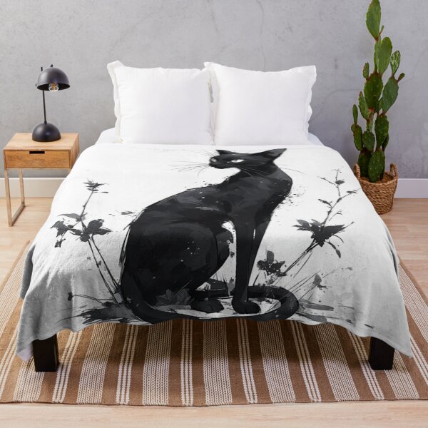 Item preview, Elegant Black Cat Ink Art – Artistic Feline Portrait designed and sold by Pioneer Spirit Market.