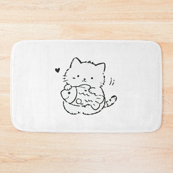 Item preview, 好物 Favorite Things Cat Fish — Kawaii Japanese Cat Illustration designed and sold by medicalkinoko.