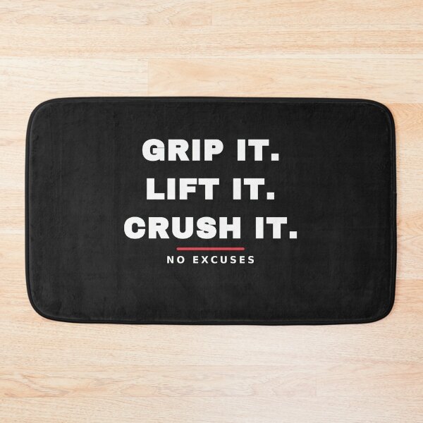 Item preview,  Grip It Lift It Crush It — Weightlifting Gym Motivation Tee (White Print) designed and sold by UrbanPrintVibes.