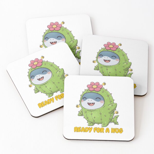 Item preview, Ready For A Hug Cute Shark Cactus Costume Funny Kawaii designed and sold by Nature's Chibis.