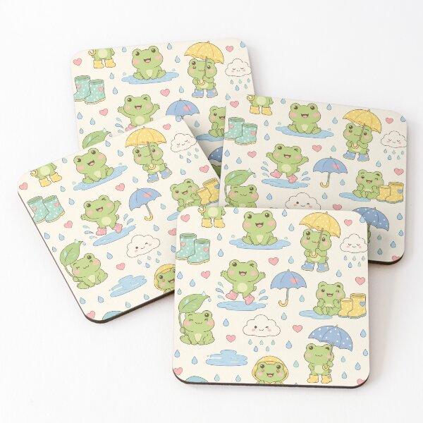 Item preview, Frog Rain Boots Kawaii Pattern designed and sold by Soft Berry Studio.