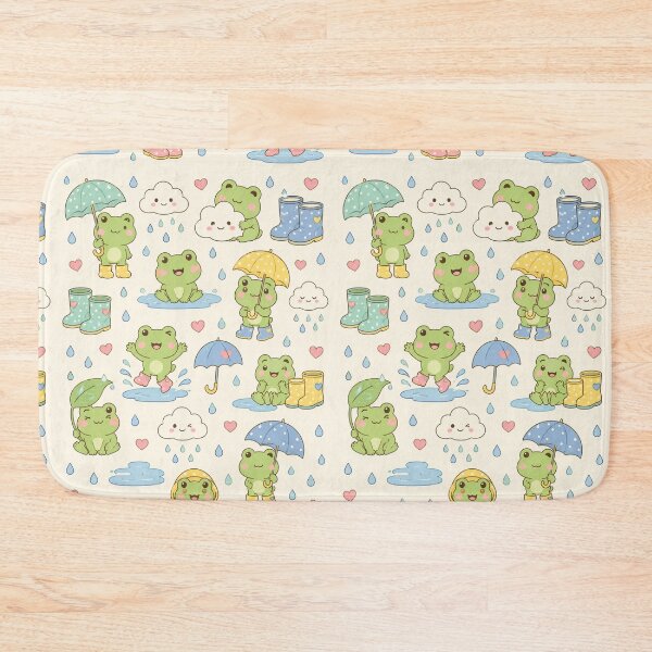 Item preview, Frog Rain Boots Kawaii Pattern designed and sold by Soft Berry Studio.