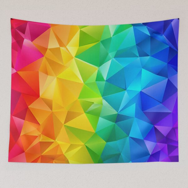 Item preview, Vibrant Rainbow Geometric Polygon Pattern designed and sold by Owcomm.