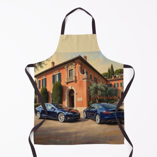 Artikelvorschau, Zwei blaue Tesla Model S Luxus-Italienische Villa-Kunst entworfen und verkauft von UmSkelig834.