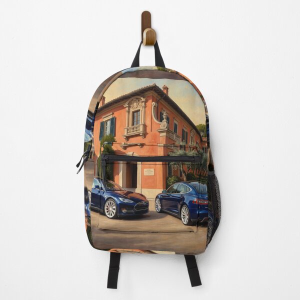 Item preview, Two Blue Tesla Model S Luxury Italian Villa Art designed and sold by UmSkelig834.
