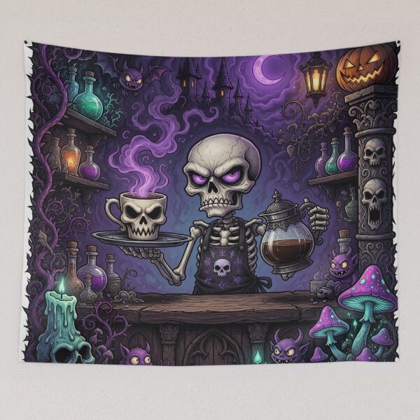 Item preview, Skeleton Barista designed and sold by NerdSpaceBrazil.