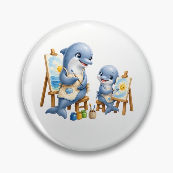 Item preview, Cute Dolphin Painting Lesson Design designed and sold by Passionread.