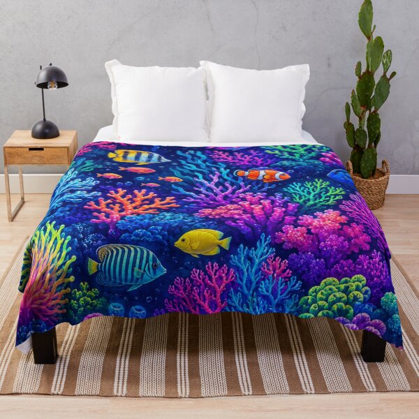 Item preview, Vibrant Coral Reef Underwater Ecosystem designed and sold by Owcomm.