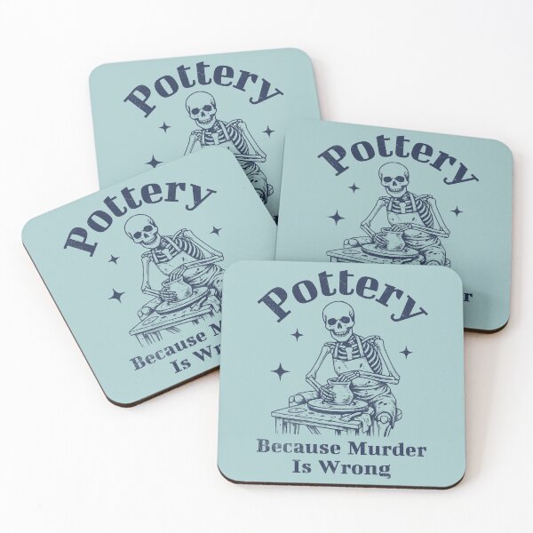Item preview, Pottery Because Murder Is Wrong Skeleton Potter designed and sold by d247.